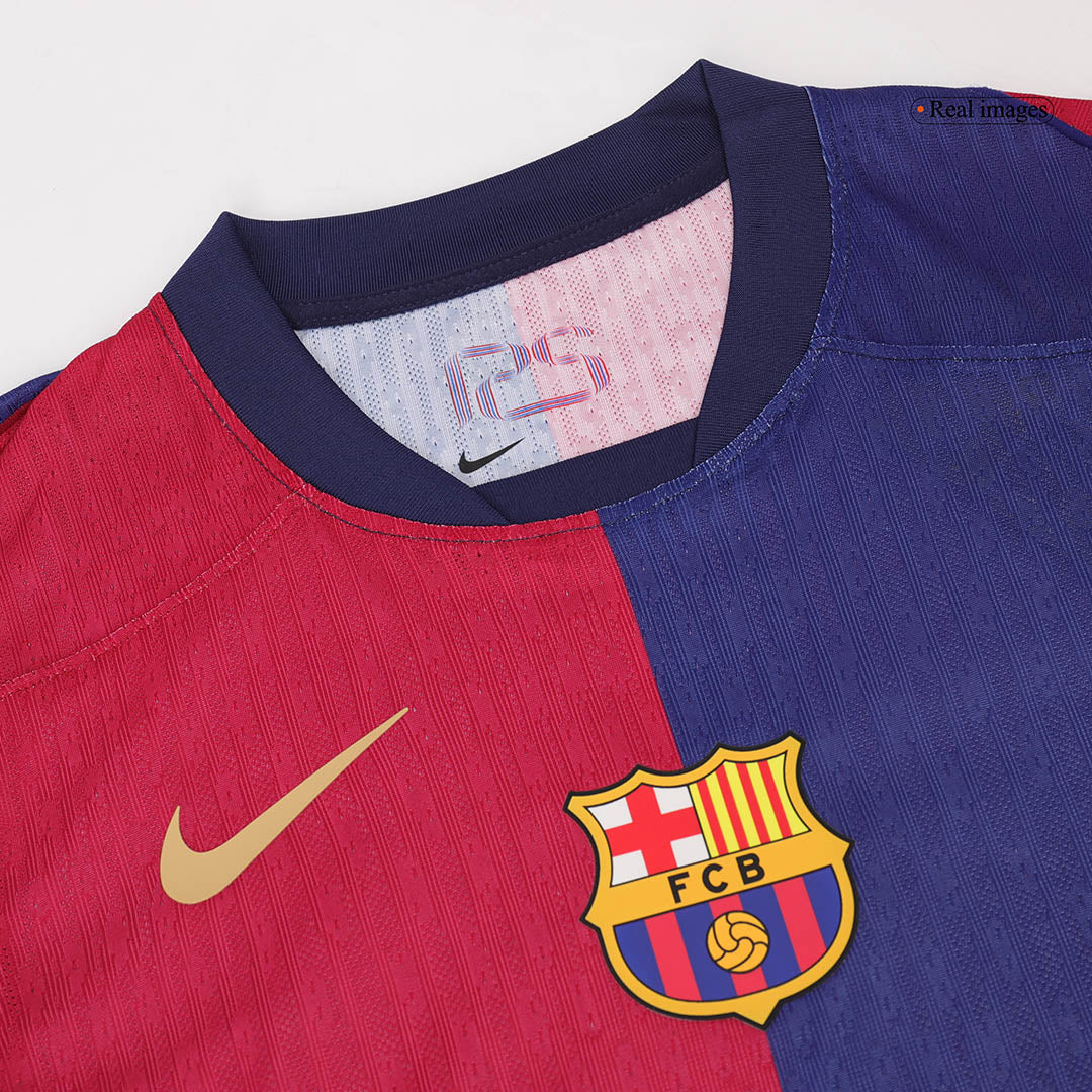 Player Version Barcelona Home  Soccer Jersey 2024/25 - 125th Anniversary Top Soccer Jerseys Store