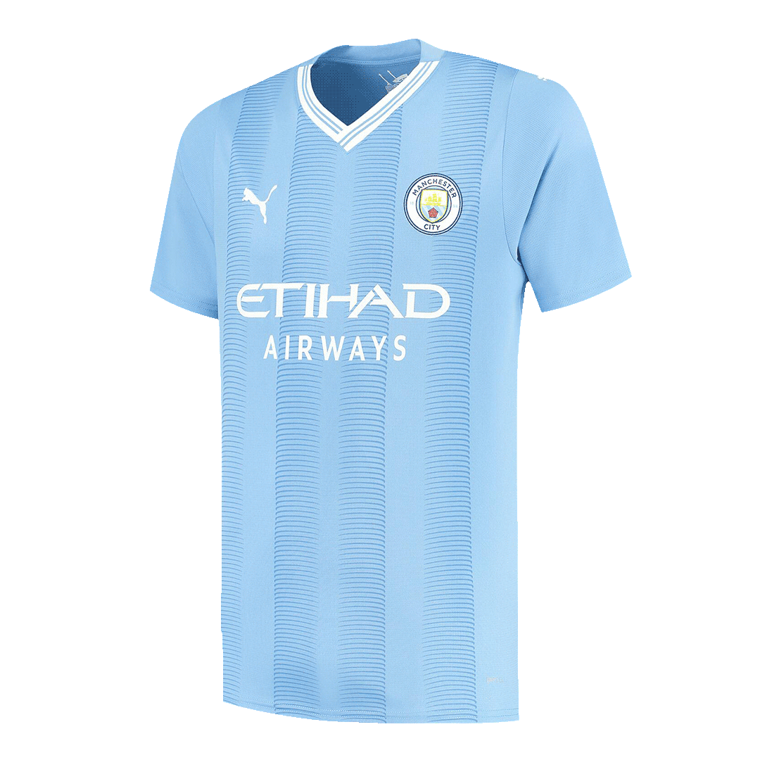 CHAMPIONS #24 Manchester City Home  Soccer Jersey 2023/24 Top Soccer Jerseys Store