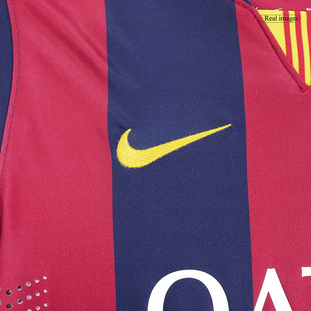 Retro MESSI #10 2014/15 Barcelona Home Long Sleeve  Soccer Jersey Top Soccer Jerseys Store
