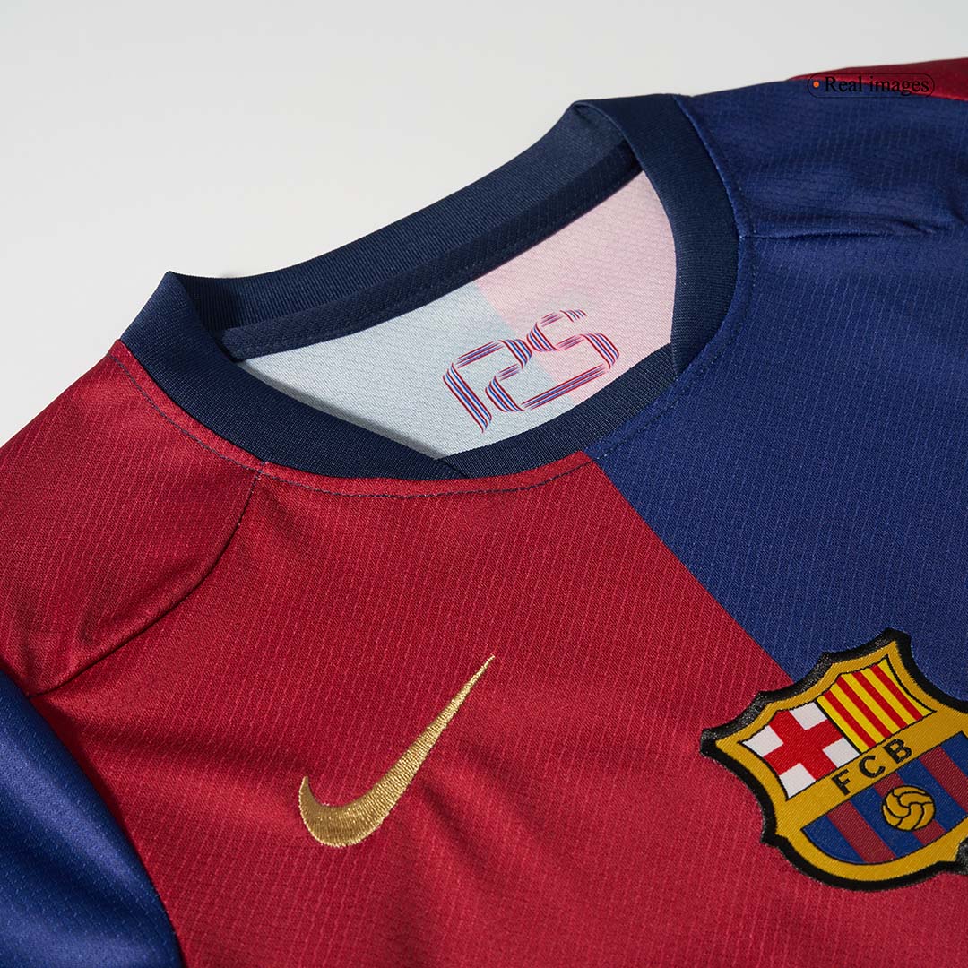 Kid's Barcelona Home  Soccer Jersey Kit(Jersey+Shorts) 2024/25 - COLDPLAY Top Soccer Jerseys Store