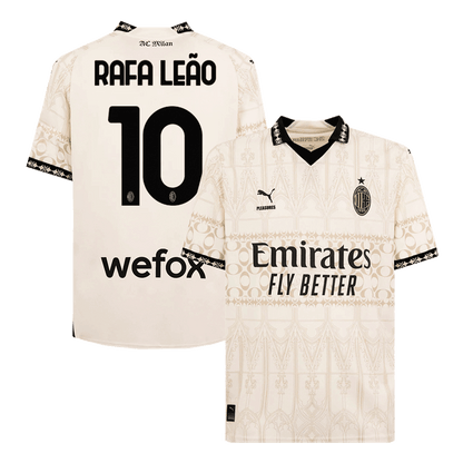 RAFA LE?O #10 AC Milan X Pleasures Fouth Away  Soccer Jersey 2023/24 Top Soccer Jerseys Store