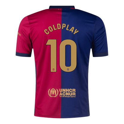 COLDPLAY #10 Barcelona Home  Soccer Jersey 2024/25 Top Soccer Jerseys Store