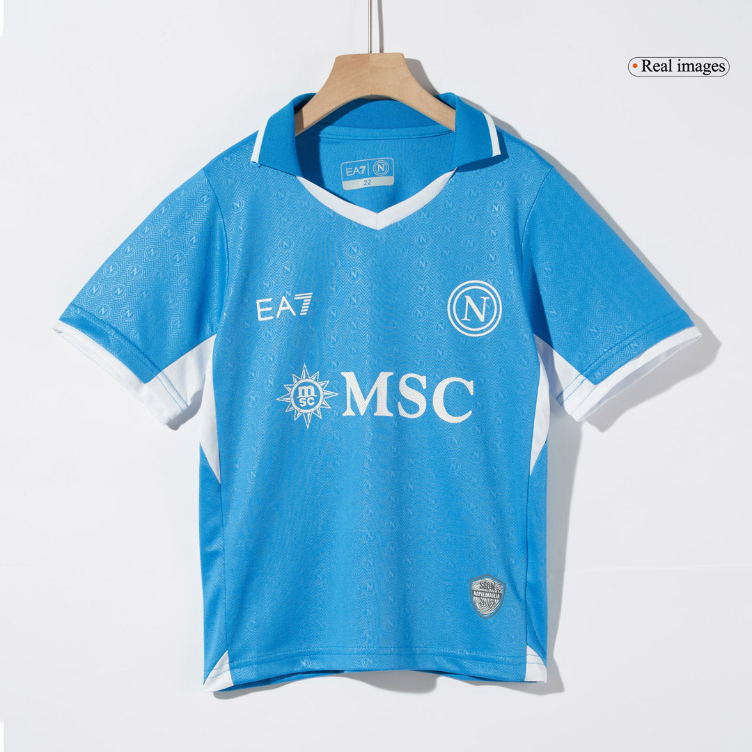 Kid's Napoli Home  Soccer Jersey Kit(Jersey+Shorts) 2024/25 Top Soccer Jerseys Store