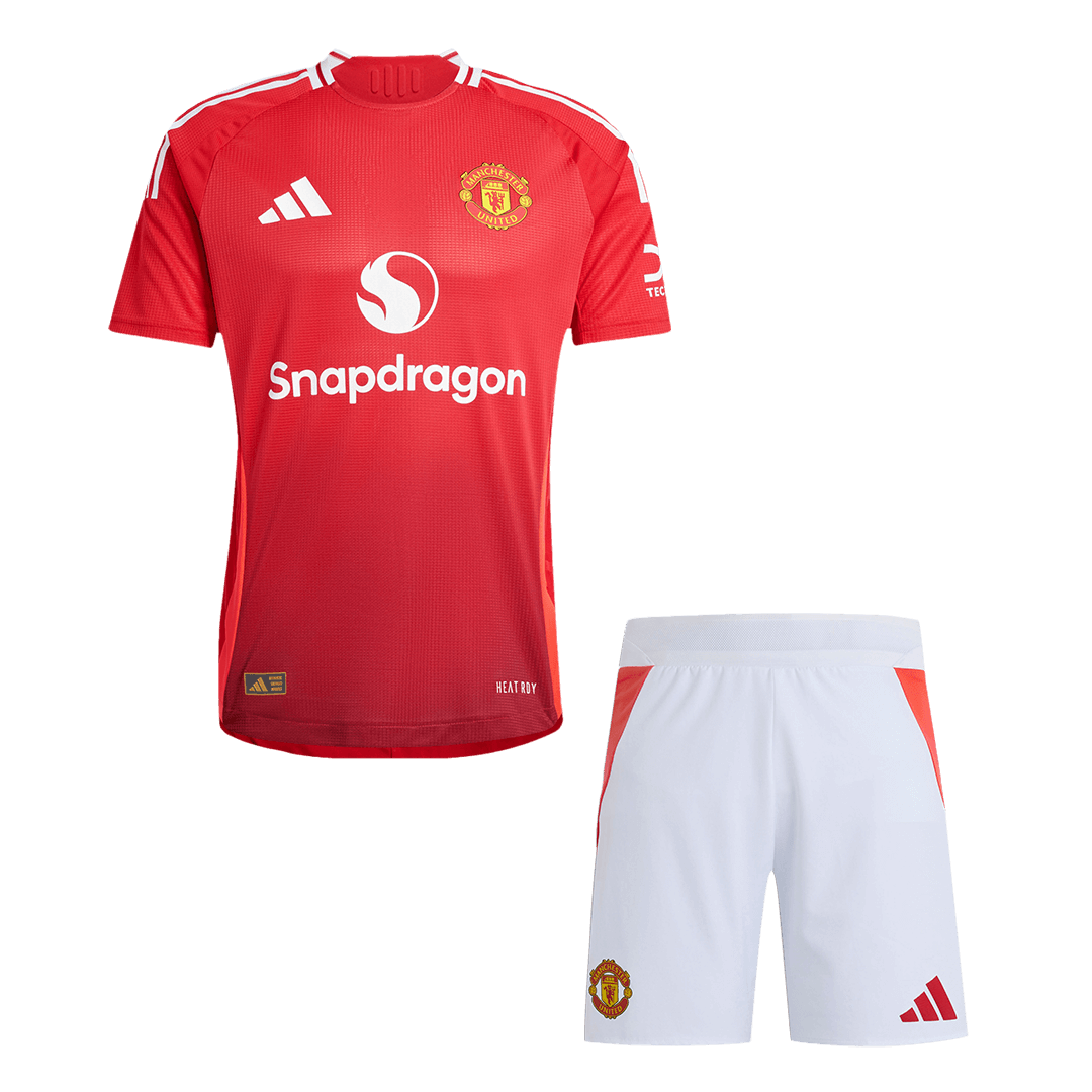 Player Version Manchester United Home  Soccer Jersey Kit(Jersey+Shorts) 2024/25 Top Soccer Jerseys Store