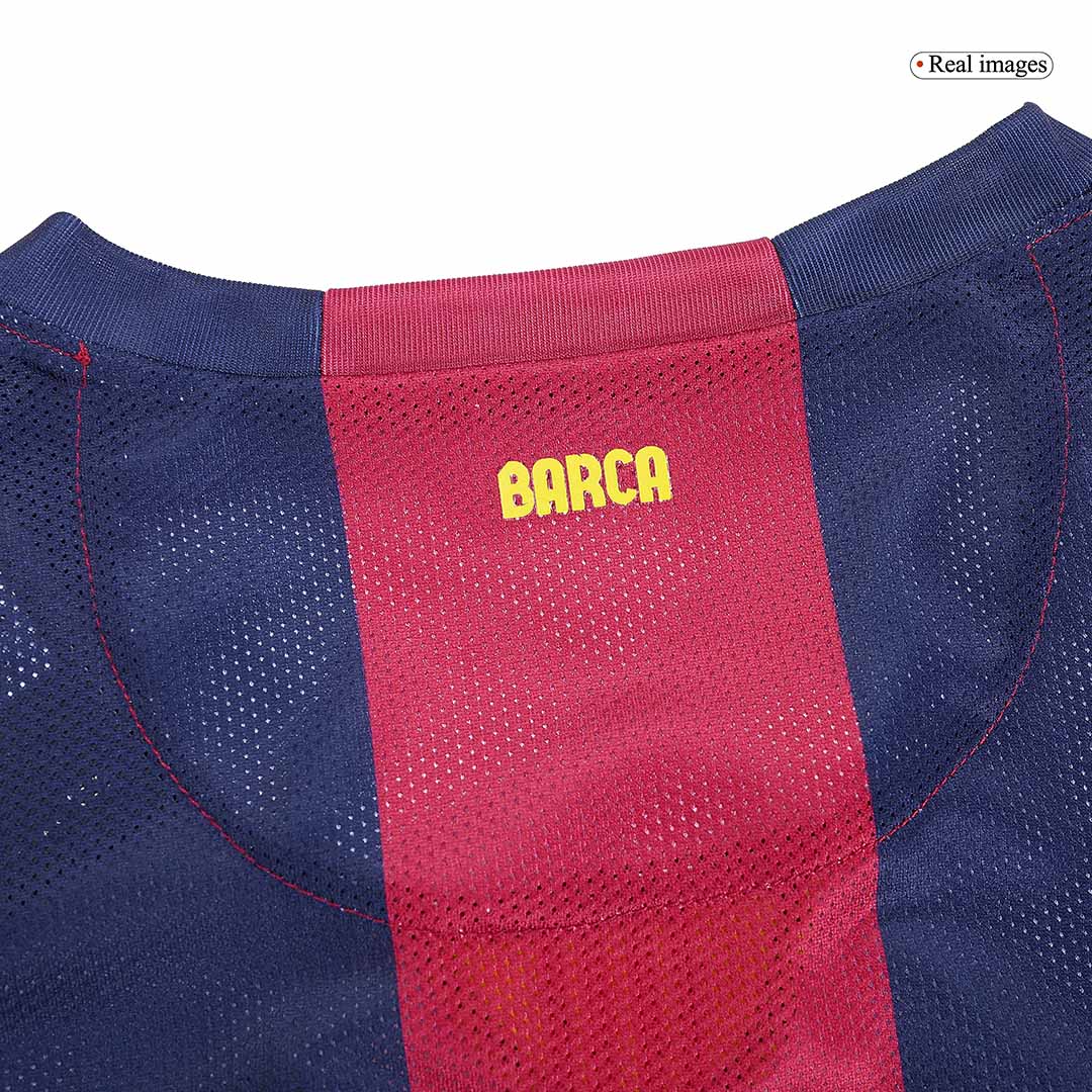 Retro MESSI #10 2014/15 Barcelona Home Long Sleeve  Soccer Jersey Top Soccer Jerseys Store