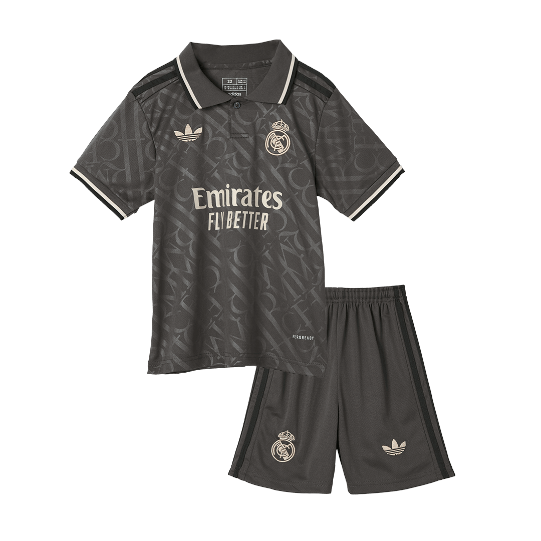 Kid's Real Madrid Third Away  Soccer Jersey Kit(Jersey+Shorts+Socks) 2024/25 Top Soccer Jerseys Store