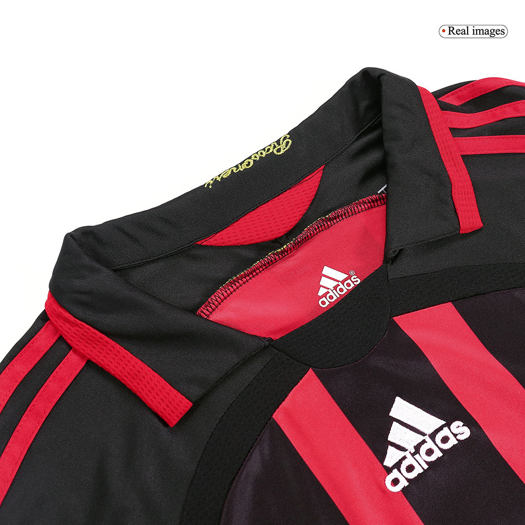 Retro KAKA' #22 2006/07 AC Milan Home Long Sleeve  Soccer Jersey Top Soccer Jerseys Store