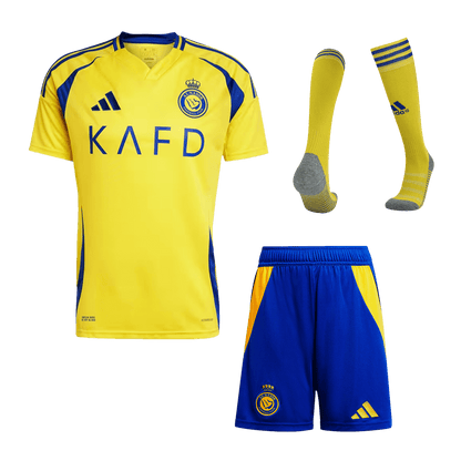 Al Nassr Home  Soccer Jersey Kit(Jersey+Shorts+Socks) 2024/25 Top Soccer Jerseys Store