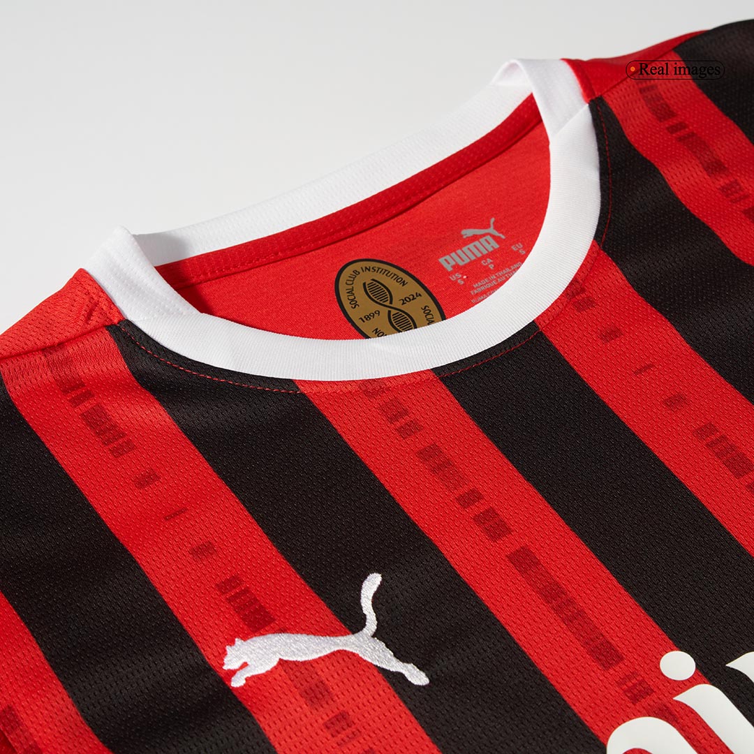 AC Milan Home Long Sleeve  Soccer Jersey 2024/25 Top Soccer Jerseys Store