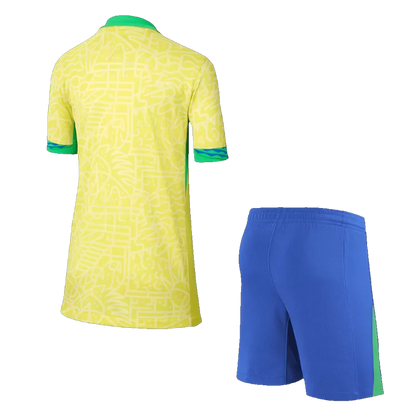 Brazil Kid‘s Home Soccer Jerseys (Jersey+Short) Kit 2024