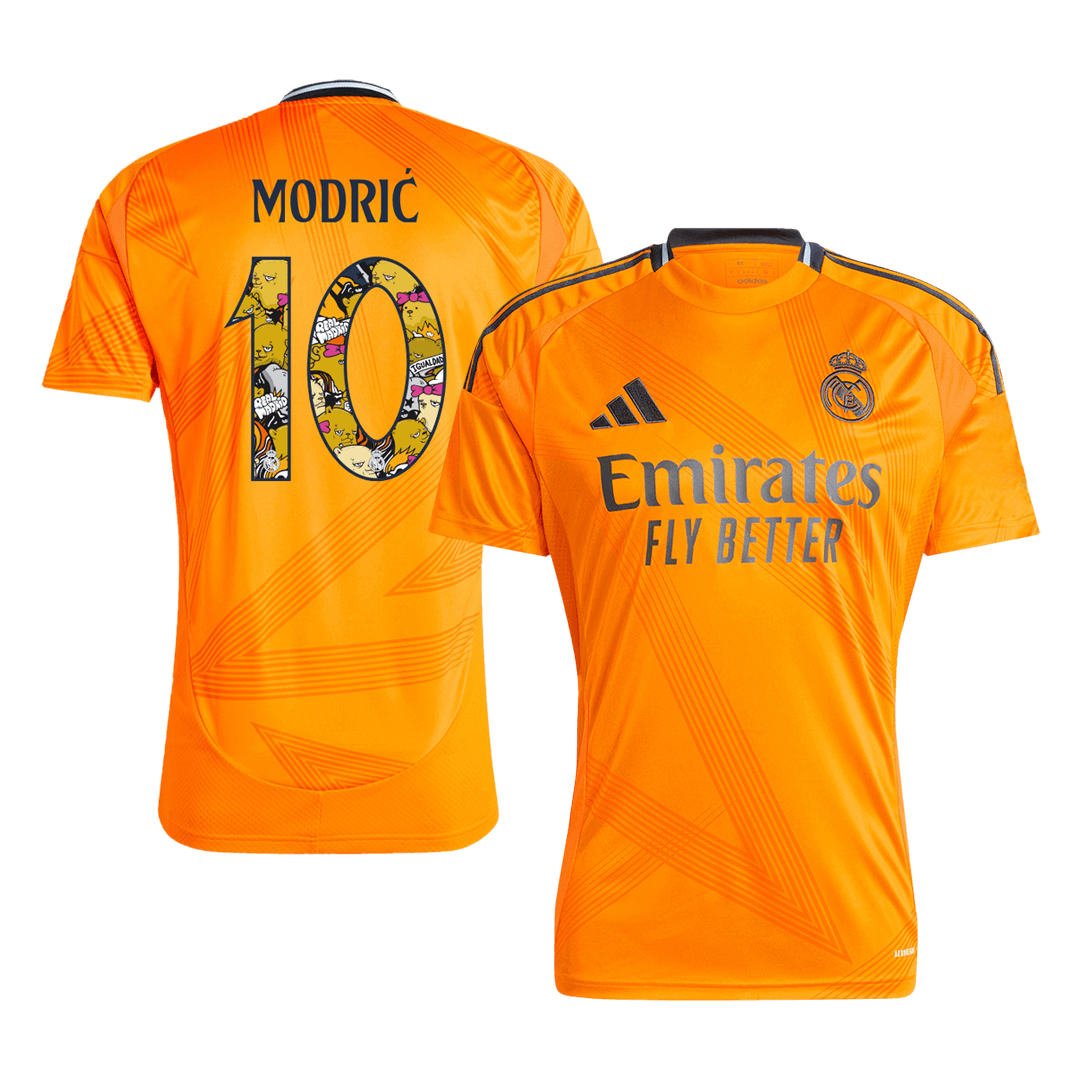 MODRI? #10 Real Madrid Away  Soccer Jersey 2024/25 - Bear Champ Font Top Soccer Jerseys Store