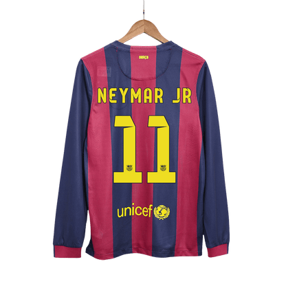 Retro NEYMAR JR #11 2014/15 Barcelona Home Long Sleeve  Soccer Jersey Top Soccer Jerseys Store