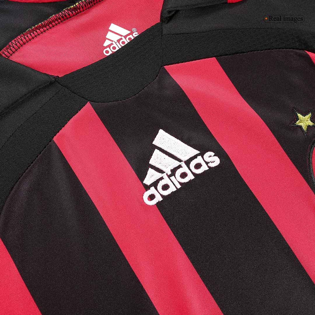 Retro KAKA' #22 2006/07 AC Milan Home Long Sleeve  Soccer Jersey Top Soccer Jerseys Store