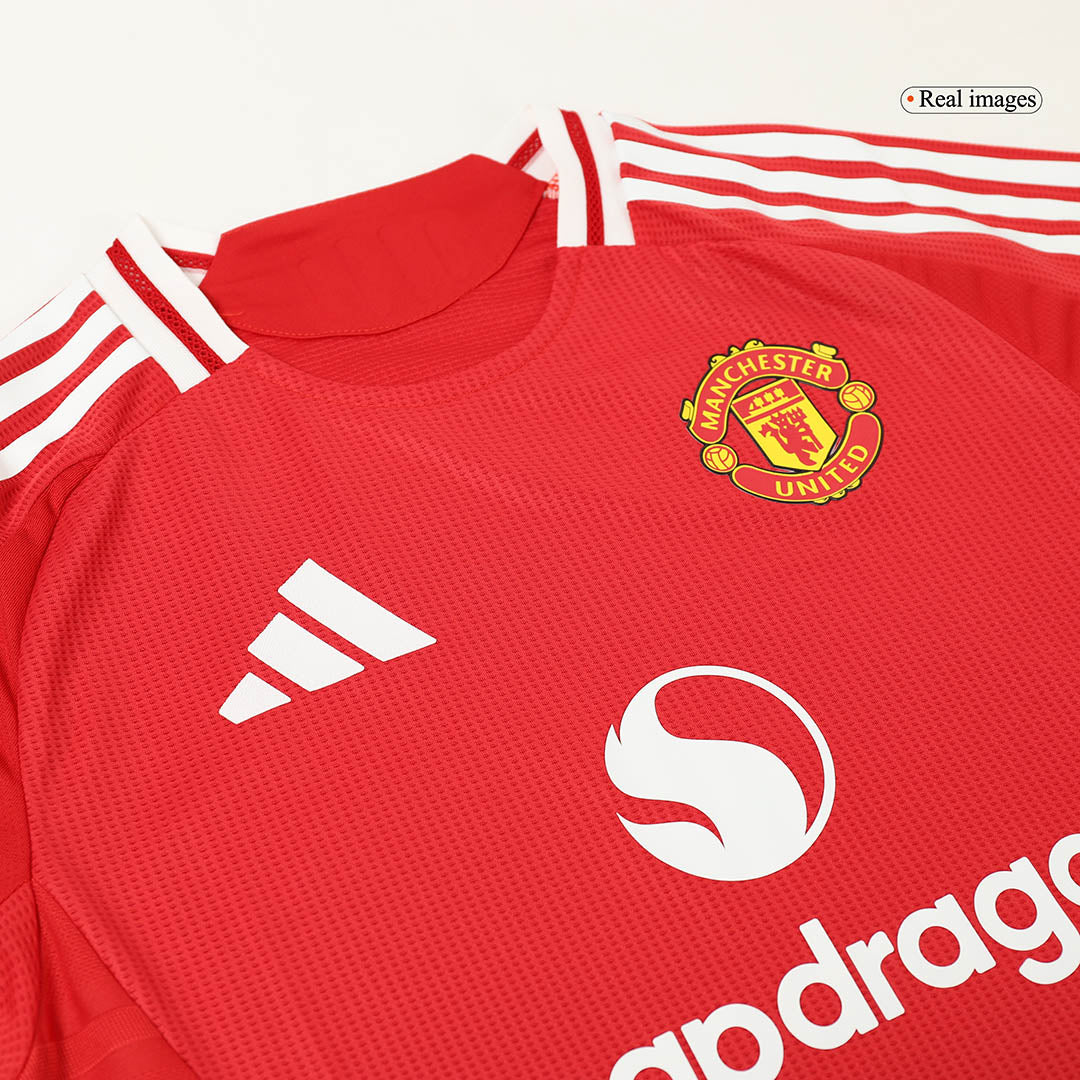 Player Version MOUNT #7 Manchester United Home  Soccer Jersey 2024/25 Top Soccer Jerseys Store