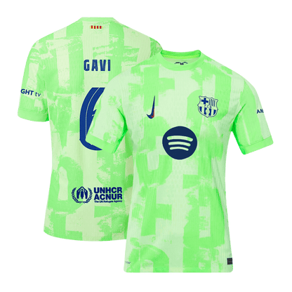 Player Version GAVI #6 Barcelona Third Away  Soccer Jersey 2024/25- UCL?Spotify Logo Without Text? Top Soccer Jerseys Store