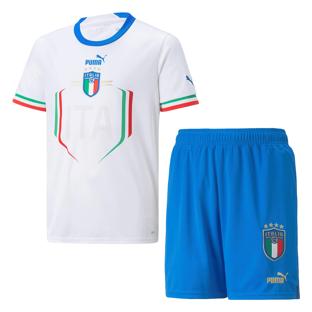 Kid's Italy Away  Soccer Jersey Kit(Jersey+Shorts) 2022 Top Soccer Jerseys Store