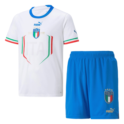 Kid's Italy Away  Soccer Jersey Kit(Jersey+Shorts) 2022 Top Soccer Jerseys Store