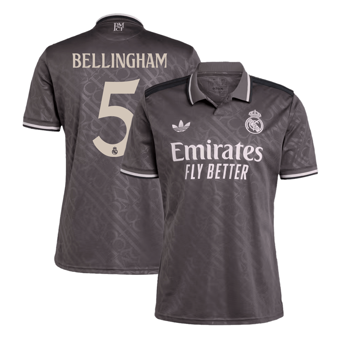BELLINGHAM #5 Real Madrid Third Away  Soccer Jersey 2024/25 Top Soccer Jerseys Store