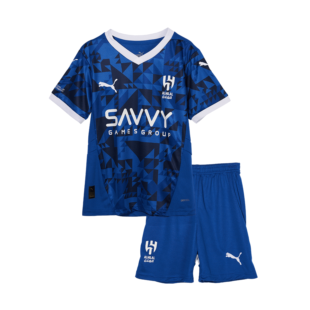 Kid's Al Hilal SFC Home  Soccer Jersey Kit(Jersey+Shorts) 2024/25 Top Soccer Jerseys Store