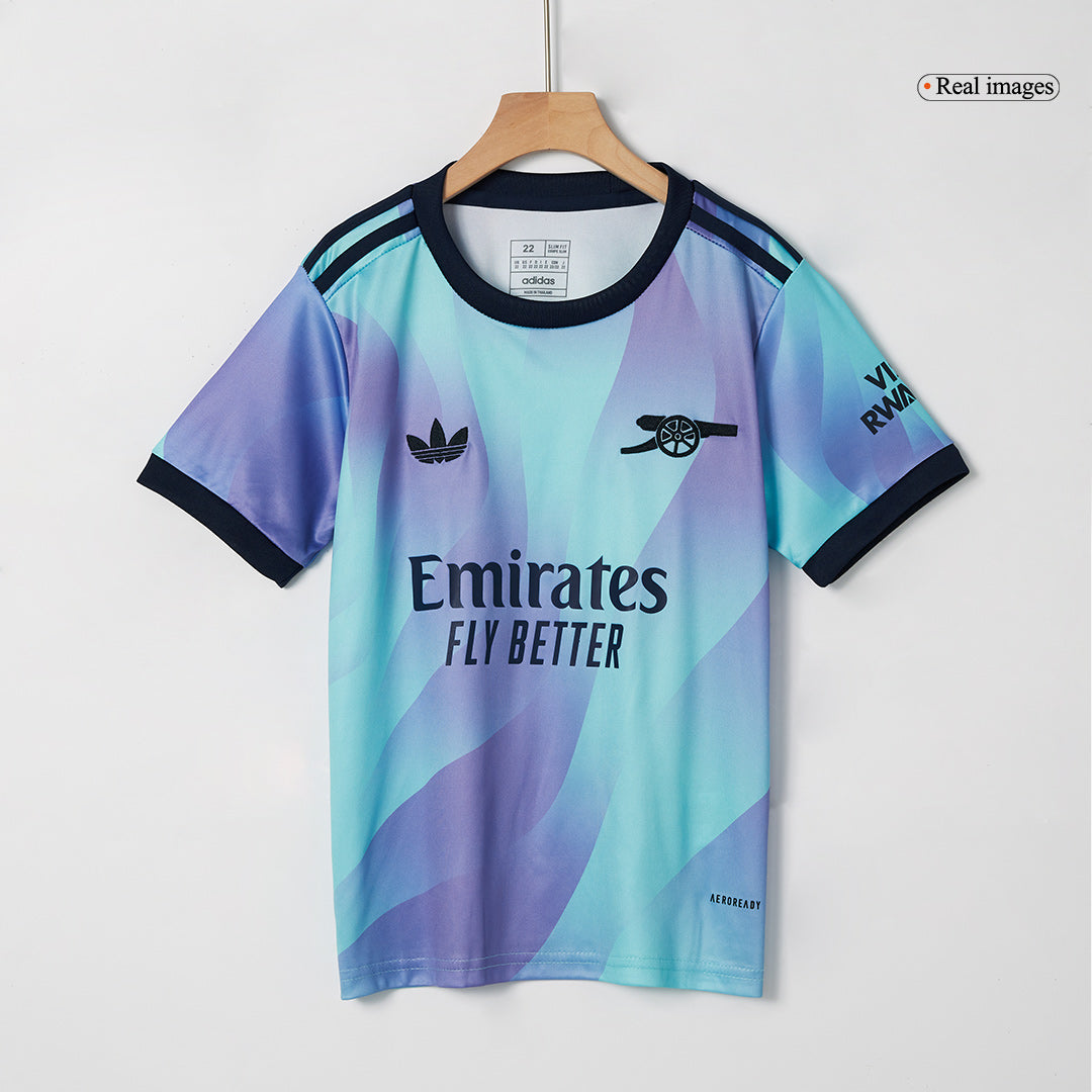 Kid's Arsenal Third Away  Soccer Jersey Kit(Jersey+Shorts+Socks) 2024/25 Top Soccer Jerseys Store