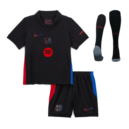 Kid's Barcelona Away  Soccer Jersey Kit(Jersey+Shorts+Socks) 2024/25 - Spotify Logo Without Text Top Soccer Jerseys Store
