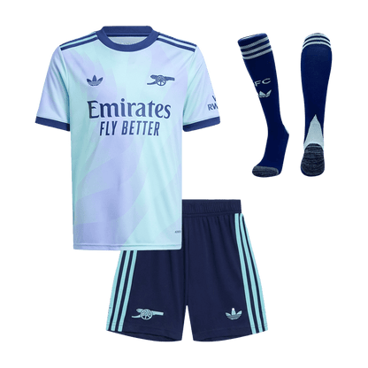 Kid's Arsenal Third Away  Soccer Jersey Kit(Jersey+Shorts+Socks) 2024/25 Top Soccer Jerseys Store