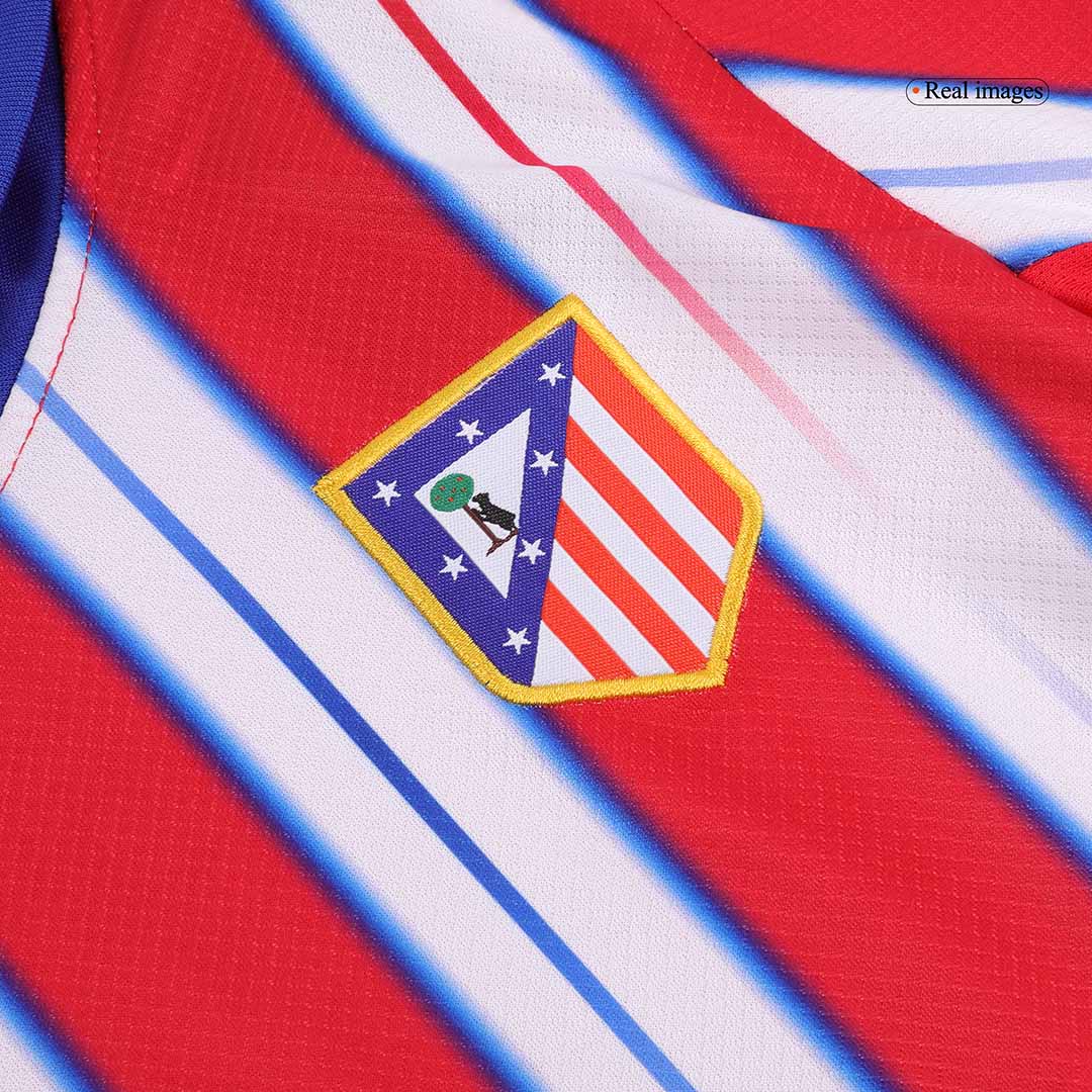 Kid's Atletico Madrid Home  Soccer Jersey Kit(Jersey+Shorts+Socks) 2024/25 Top Soccer Jerseys Store