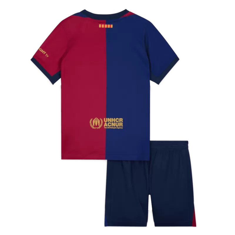 Kids  Barcelona X Travis Scott Home Soccer Jerseys Kit 2024/25