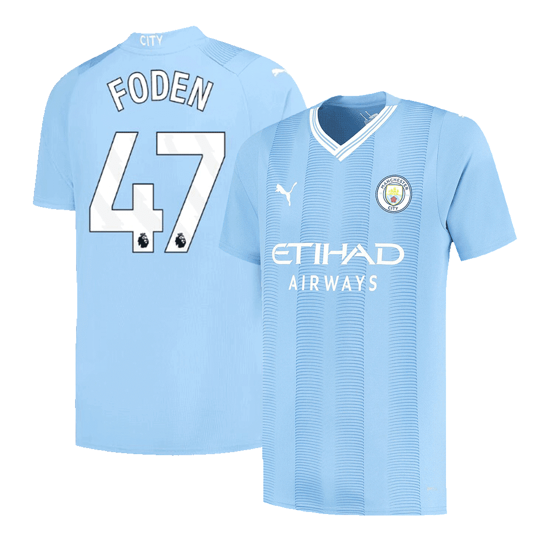 FODEN #47 Manchester City Home  Soccer Jersey 2023/24 Top Soccer Jerseys Store