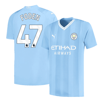 FODEN #47 Manchester City Home  Soccer Jersey 2023/24 Top Soccer Jerseys Store