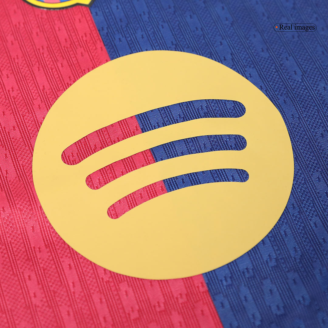 Player Version Barcelona Home  Soccer Jersey 2024/25 - 125th Anniversary(Spotify Logo Without Text) Top Soccer Jerseys Store