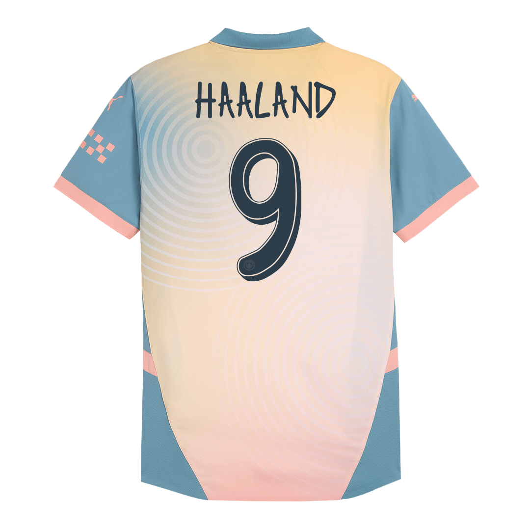 Player Version HAALAND #9 Manchester City Fourth Away  Soccer Jersey 2024/25- Definitely City (UCL) Top Soccer Jerseys Store