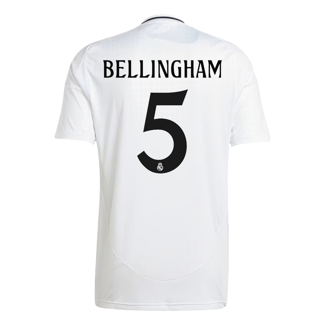 BELLINGHAM #5 Real Madrid Home  Soccer Jersey 2024/25 Top Soccer Jerseys Store