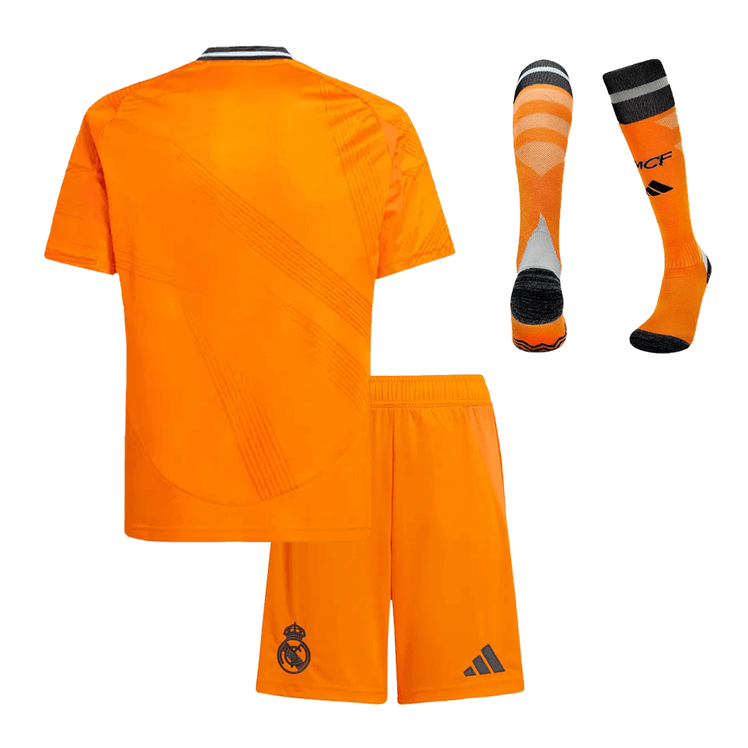 Kid's Real Madrid Away  Soccer Jersey Kit(Jersey+Shorts+Socks) 2024/25 Top Soccer Jerseys Store