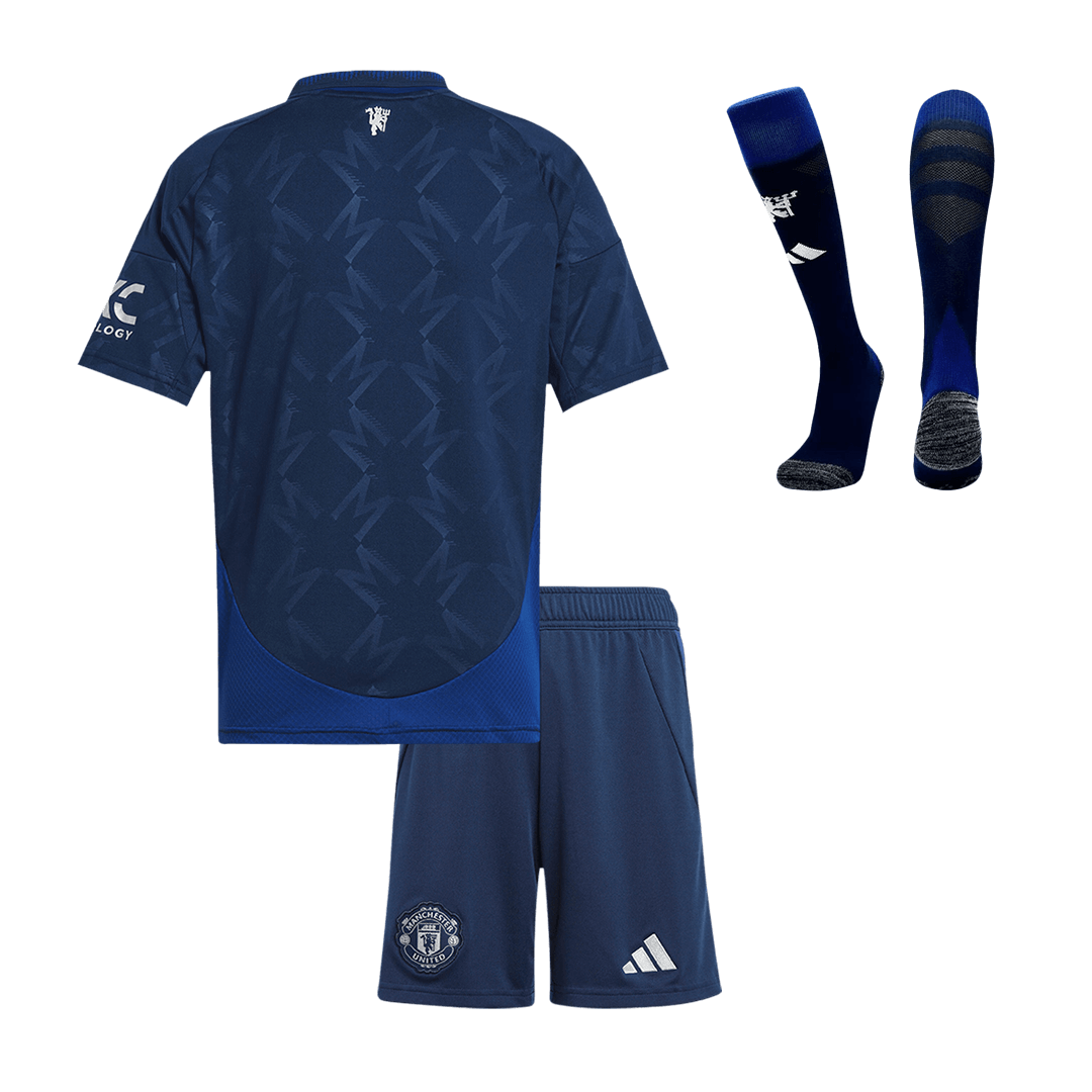 Kid's Manchester United Away  Soccer Jersey Kit(Jersey+Shorts+Socks) 2024/25 Top Soccer Jerseys Store