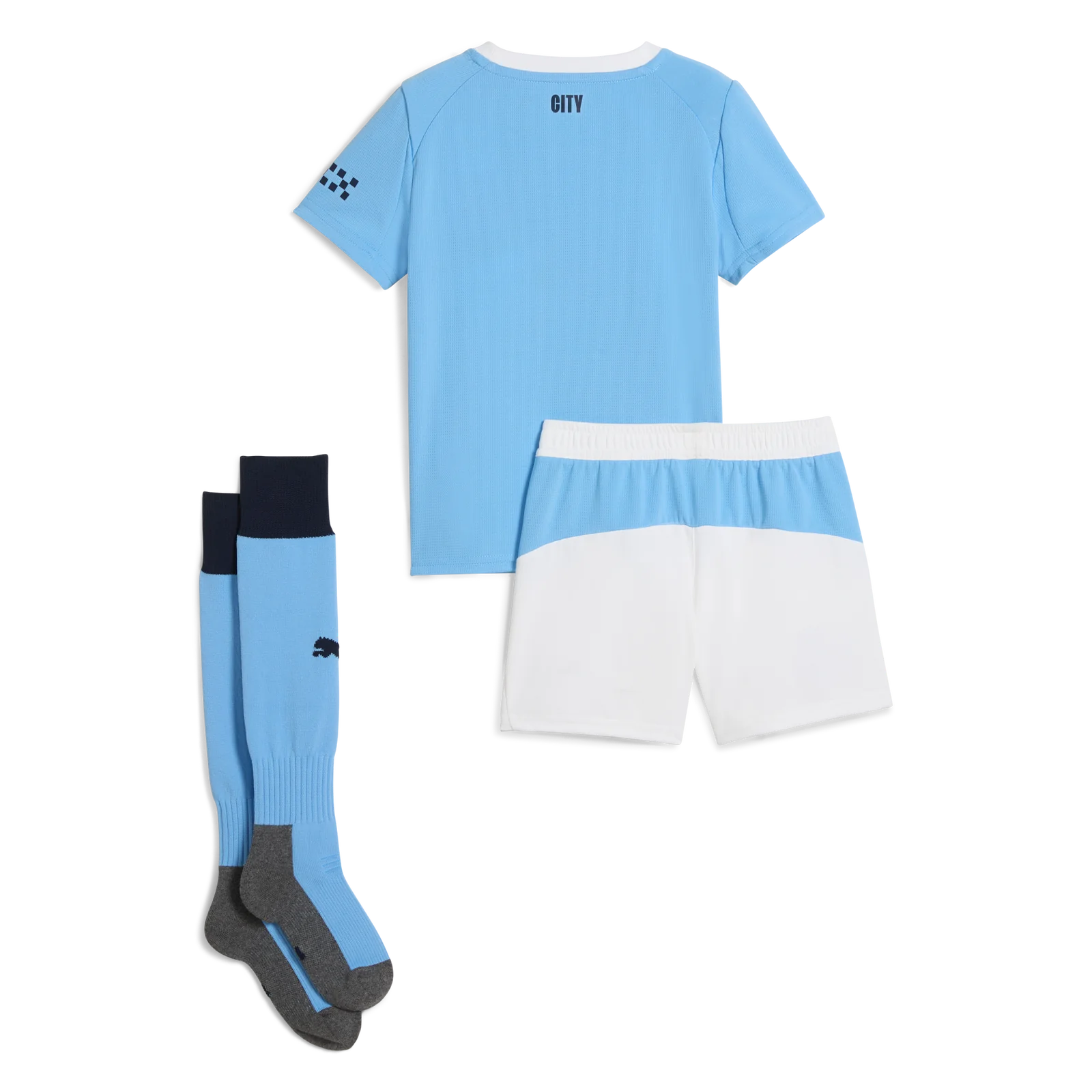 Kid's Manchester City Home Soccer Jersey Kit(Jersey+Shorts+Socks) 2025/26